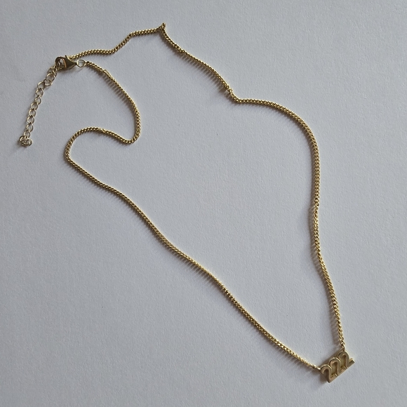 222 Angel Number necklace gold plated Sterling Silver .925 vermeil - Picture 10 of 16